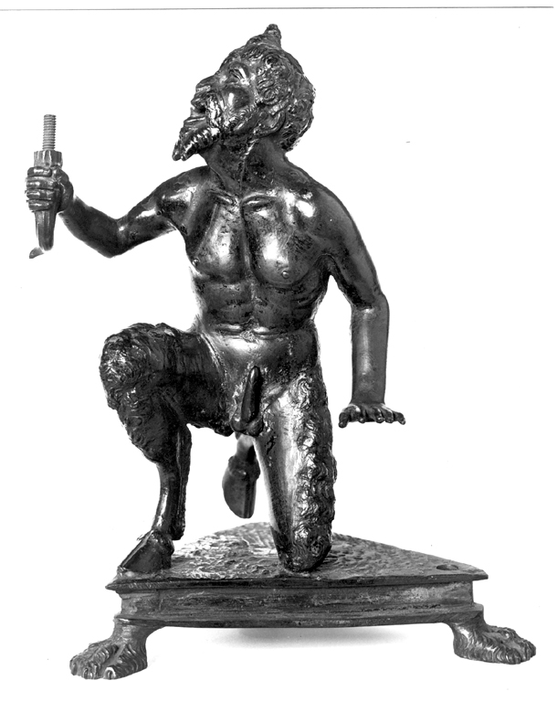 Satiro inginocchiato (scultura) di Calzetta Severo detto Severo da Ravenna (bottega) (sec. XVI)