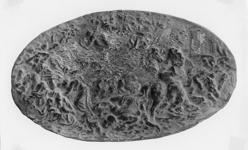 Apollo uccide i figli di Niobe (rilievo) di Della Porta Guglielmo (sec. XVI)