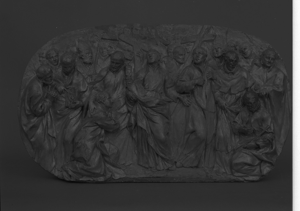 primi santi e beati della Compagnia di Gesù (rilievo) di Algardi Alessandro (sec. XVII)