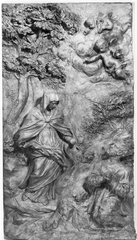 Apparizione della Madonna di Savona ad Antonio Botta (rilievo) di Fancelli Cosimo (sec. XVII)