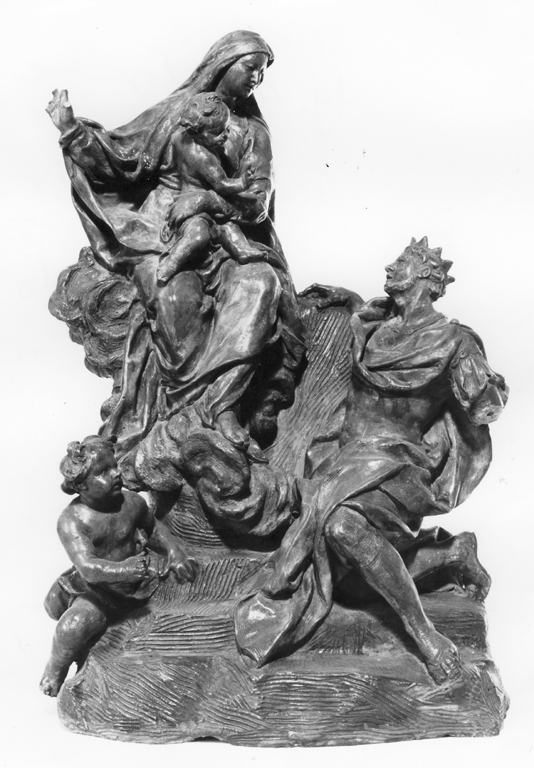 Madonna con Bambino con Sant'Enrico e angioletto (scultura) di Gandolfi Ubaldo (attribuito) (terzo quarto sec. XVIII)