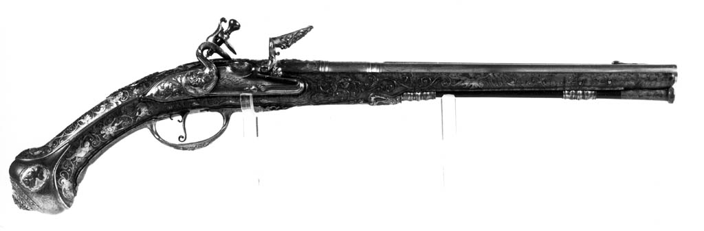 pistola - a focile - manifattura parigina (sec. XVII)