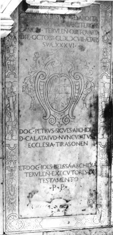 lastra tombale - ambito romano (sec. XVII)