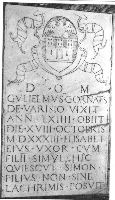 lastra tombale - ambito romano (sec. XVI)