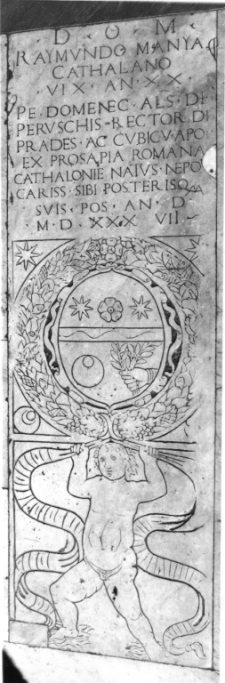 lastra tombale - ambito romano (sec. XVI)