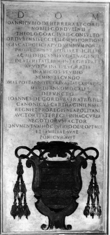 lastra tombale - ambito romano (sec. XVII)