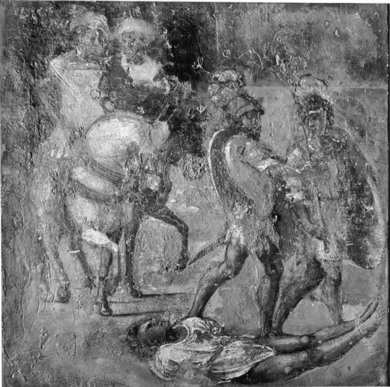scena di martirio (dipinto, ciclo) di Bonaccorsi Pietro detto Perin del Vaga (attribuito) (sec. XVI)