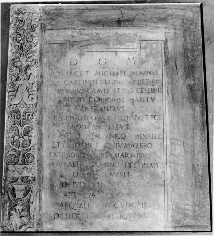 lastra tombale - ambito romano (sec. XVII)