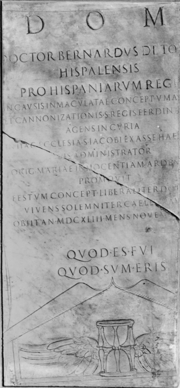 lastra tombale - ambito romano (sec. XVII)