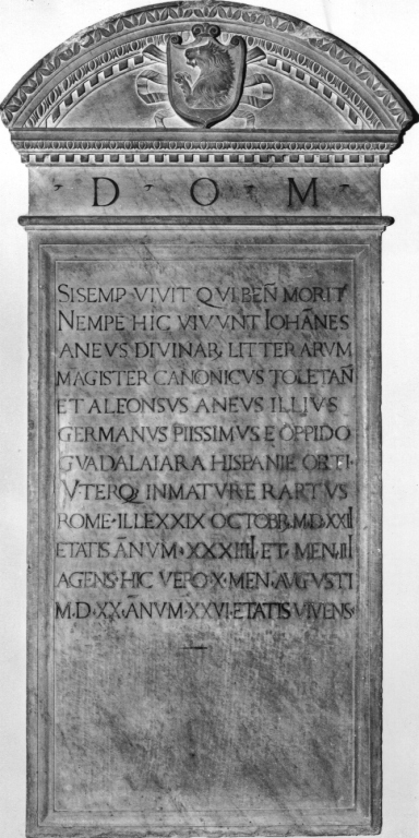 stele funeraria - a edicola - ambito romano (sec. XVI)