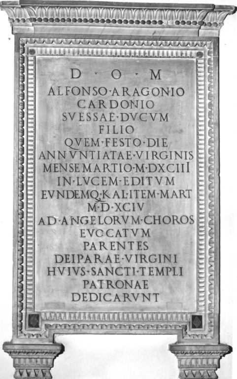 stele funeraria - ambito romano (sec. XVI)