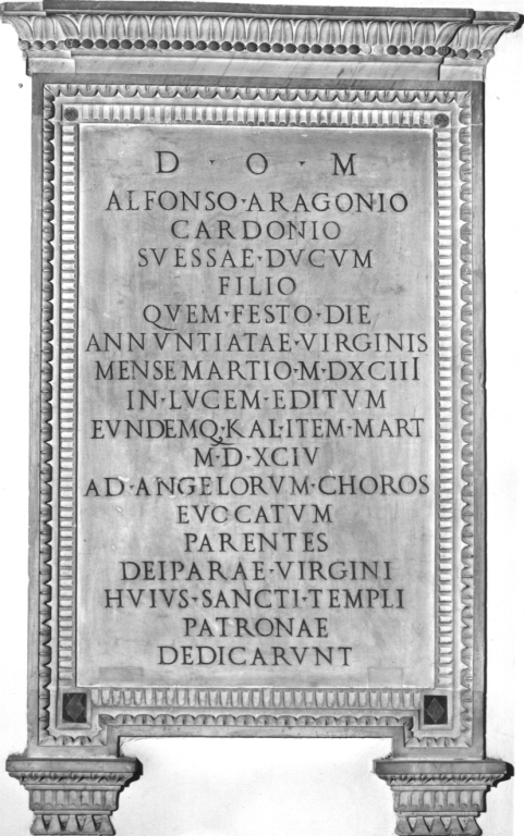 stele funeraria - ambito romano (sec. XVI)