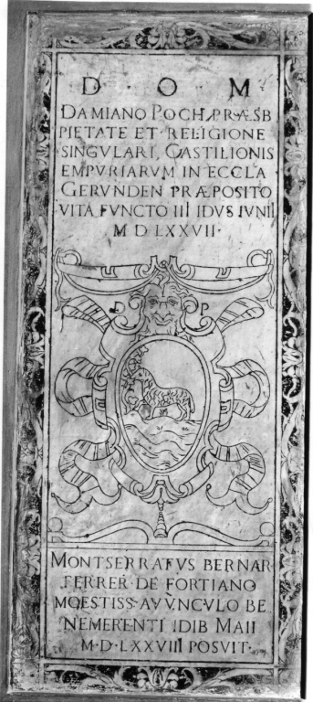 lastra tombale - ambito romano (sec. XVI)