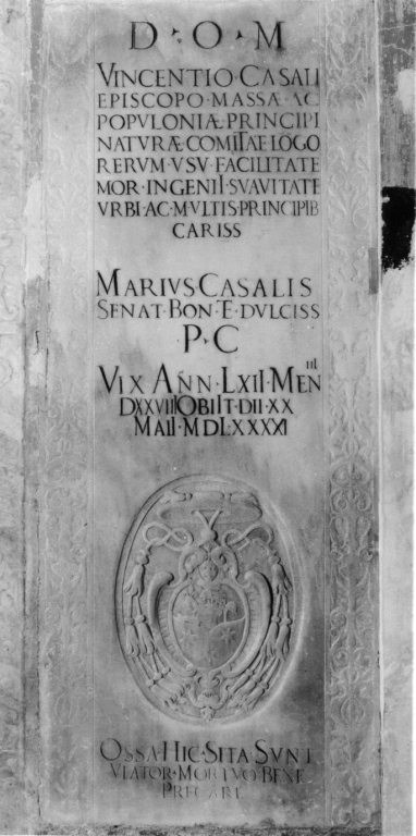 lastra tombale - ambito romano (sec. XVI)