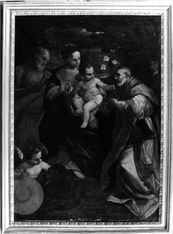 Madonna con Bambino e Santi (dipinto) di Savonanzi Emilio (prima metà sec. XVII)