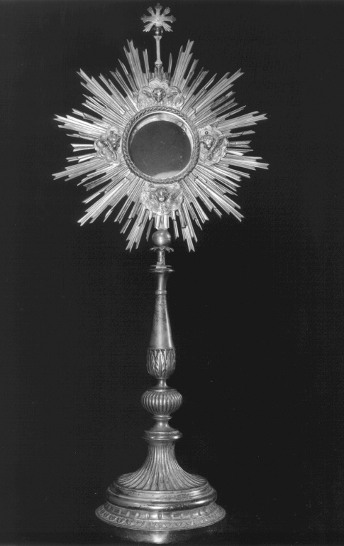 ostensorio - a raggiera - ambito romano (sec. XIX)