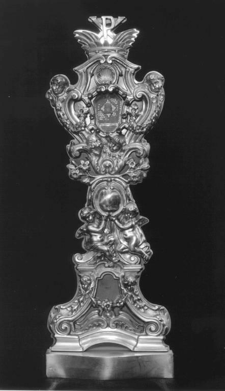 reliquiario - a ostensorio - ambito romano (secondo quarto sec. XX)