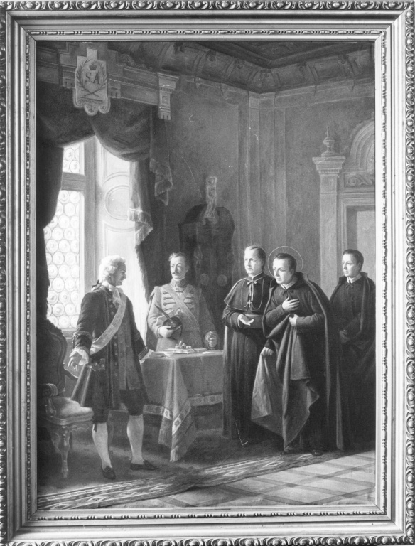 San Clemente Hofbauer incontra il re di Polonia Stanislao II (dipinto) - ambito romano (prima metà sec. XIX)