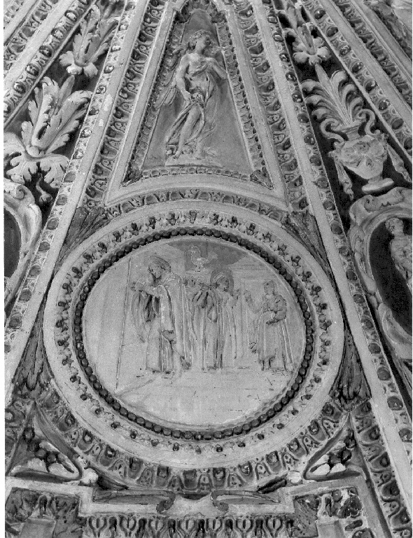 negazione di San Pietro (rilievo) di De Rossi Giovanni Francesco (sec. XVII)