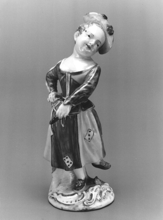 Donna (statuetta) di Kaendler Johann Johachim (attribuito) - manifattura di Meissen (sec. XVIII)