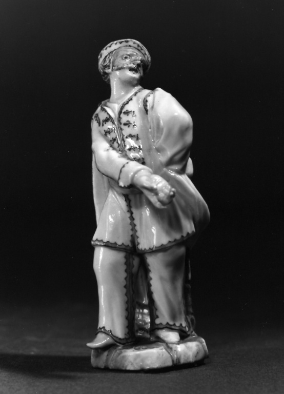 Pulcinella (statuetta) di Bruschi Giuseppe (attribuito) - manifattura Ginori (Lorenzo) (sec. XVIII)