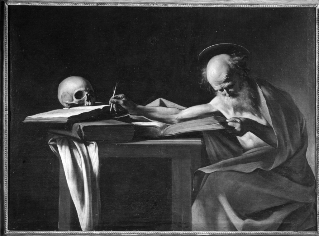 San Girolamo scrivente (dipinto) di Merisi Michelangelo detto Caravaggio (sec. XVII)