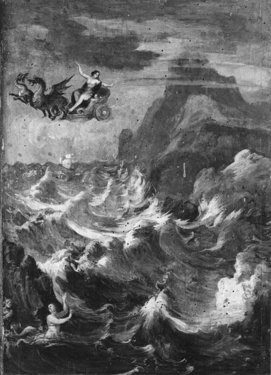 Tempesta di mare (dipinto) di Dughet Gaspard detto Pussino, Allegrini Francesco (sec. XVII)