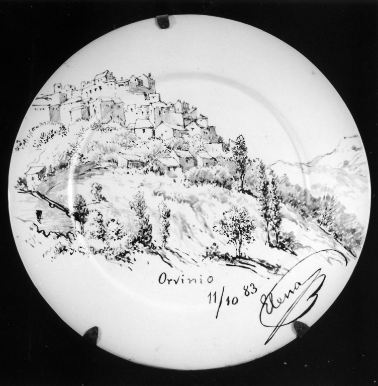 Orvinio (piatto) di Borghese Appony Elena (sec. XIX)