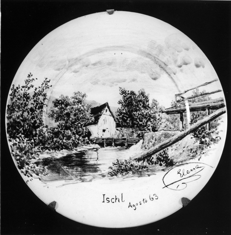 Ischl (piatto) di Borghese Appony Elena (sec. XIX)