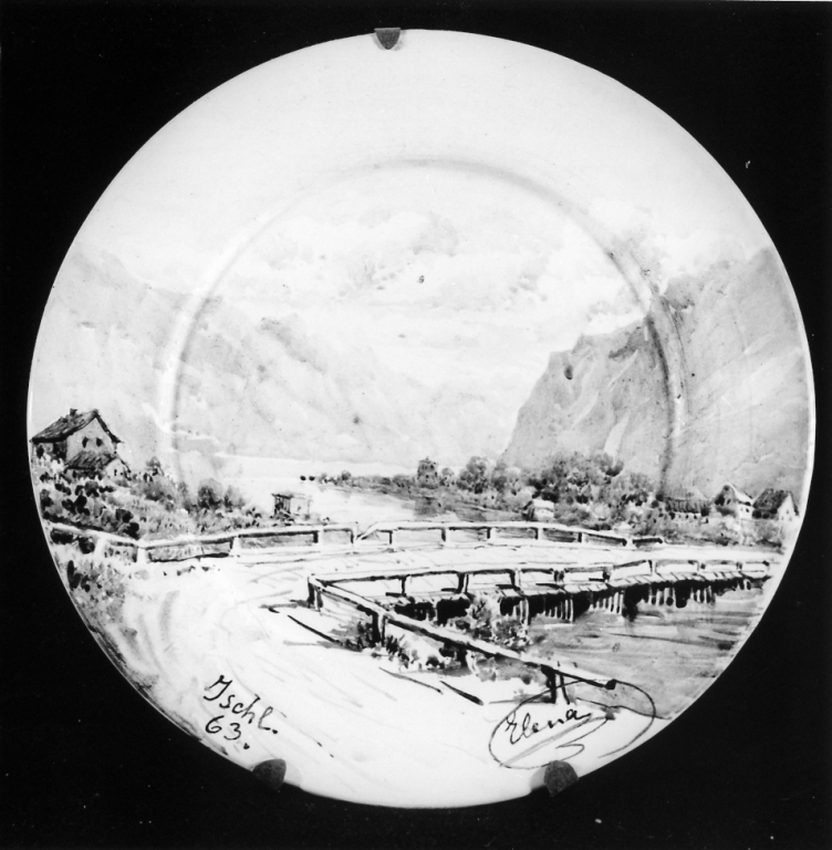 Ischl (piatto) di Borghese Appony Elena (sec. XIX)