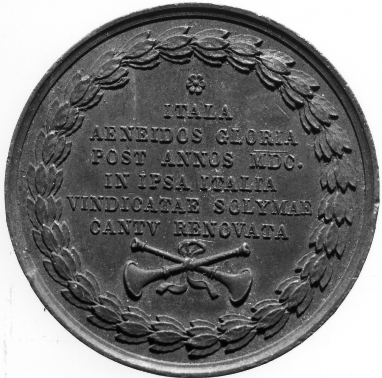 Ritratto di Torquato Tasso (medaglia) di Cerbara Nicola (sec. XIX)