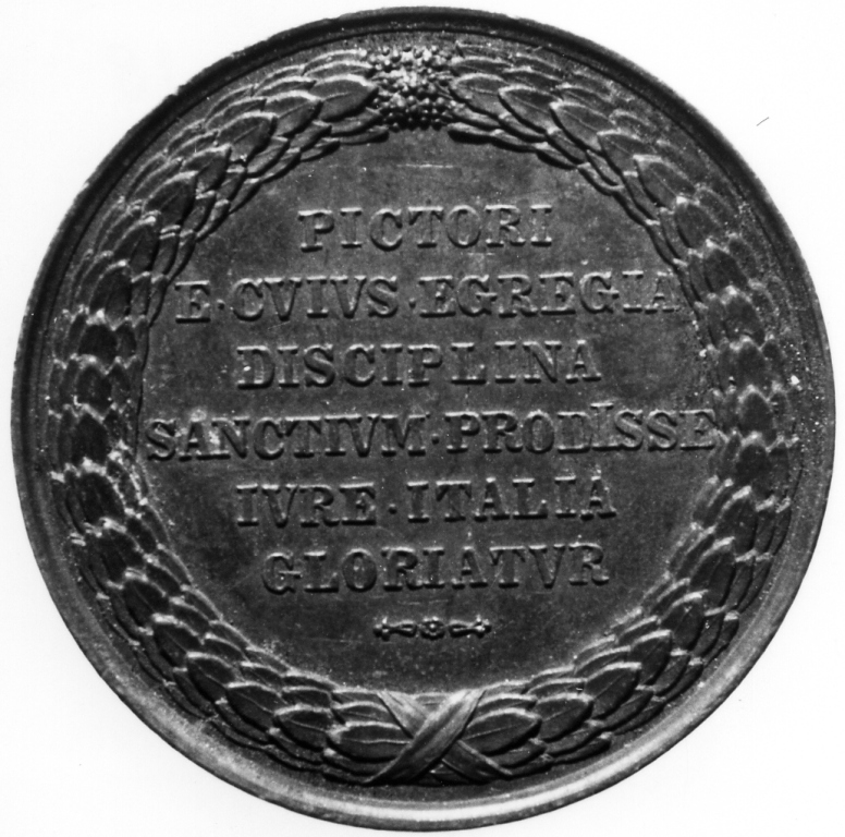 Ritratto di Pietro Vannucci (medaglia) di Cerbara Nicola (sec. XIX)