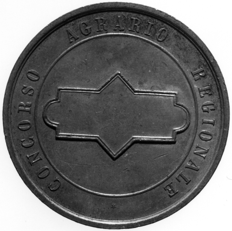Allegoria dell'Italia Agricola (medaglia) di Pieroni Adolfo (sec. XIX)