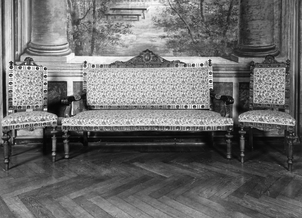 divano, serie - ambito italiano (metà sec. XIX)