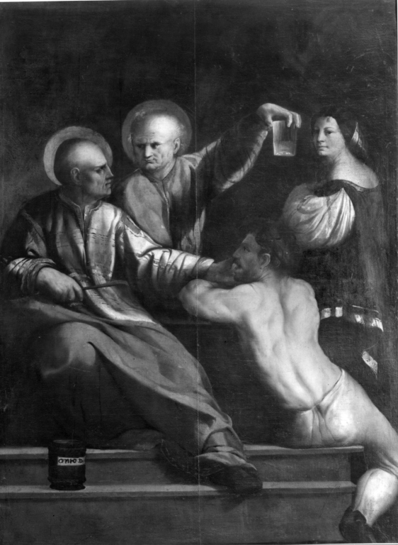 I santi Cosma e Damiano (dipinto) di Luteri Giovanni detto Dosso Dossi (sec. XVI)