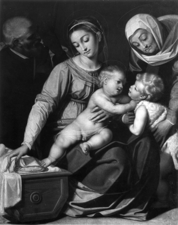 Sacra Famiglia con San Giovannino e Sant'Elisabetta (dipinto) di Pulzone Scipione (sec. XVI)