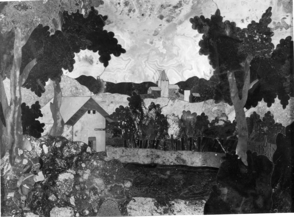 paesaggio (decorazione musiva) - ambito toscano (seconda metà sec. XVII)