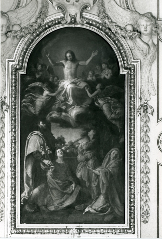 Cristo in gloria e Santi (dipinto) di Batoni Pompeo Girolamo (sec. XVIII)