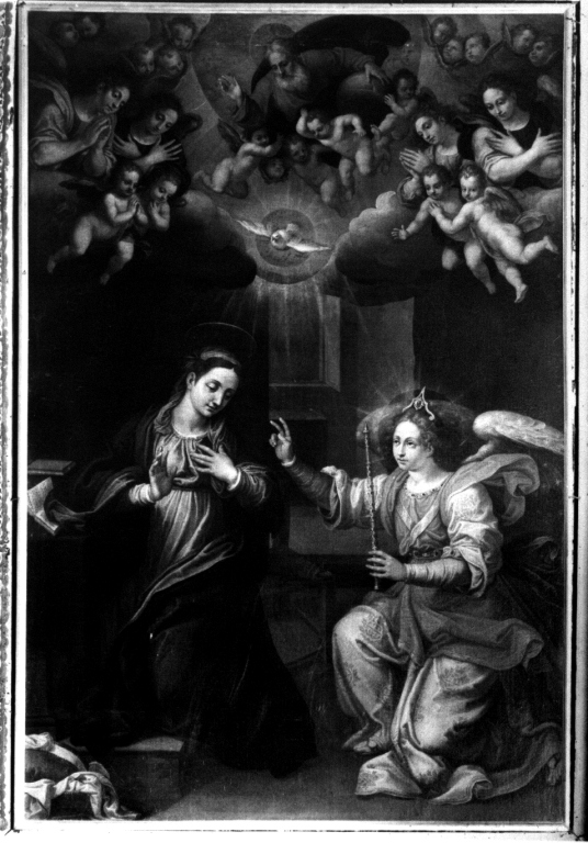 Annunciazione (dipinto) di Ricci Giovanni Battista (sec. XVII)