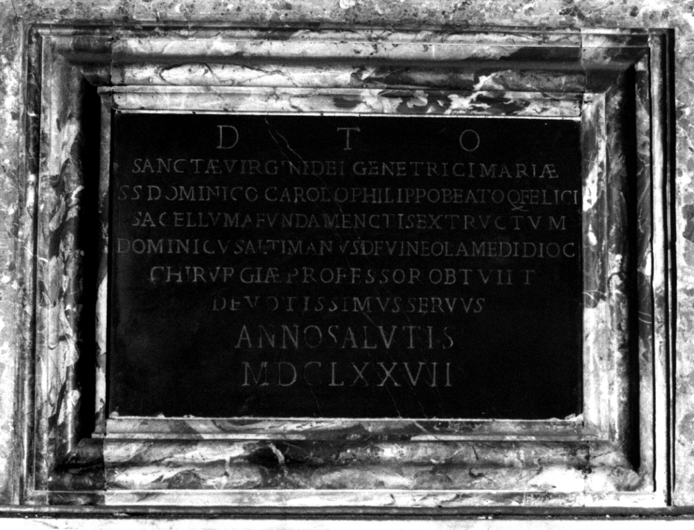 lapide documentaria - ambito romano (sec. XVII)