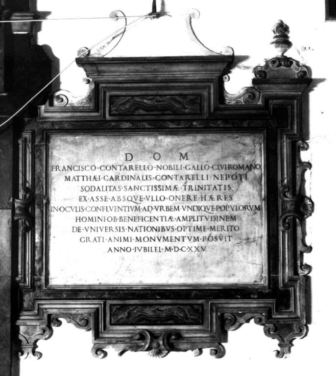 lapide commemorativa - ambito laziale (sec. XVII)