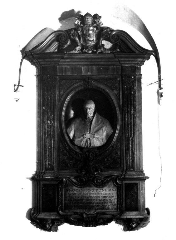 busto ritratto di papa Innocenzo X (calco di scultura) - ambito romano (inizio sec. XIX)