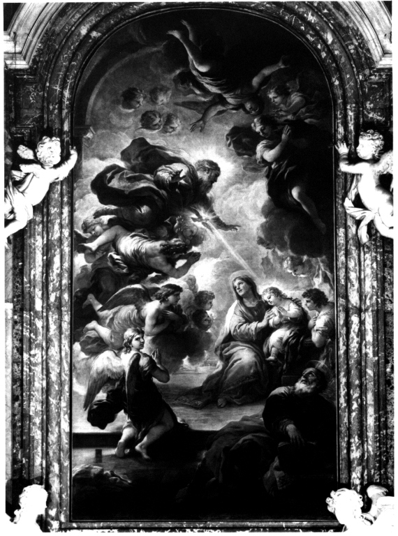 destinazione di Maria Vergine (pala d'altare) di Giordano Luca (sec. XVII)