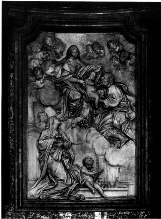 apparizione della Sacra Famiglia alla Beata Ludovica Albertoni (pala d'altare) di Ottoni Lorenzo (fine/inizio secc. XVII/ XVIII)