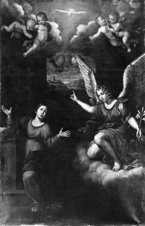 Annunciazione (dipinto) di Fortuna Alessandro (attribuito) (sec. XVII)