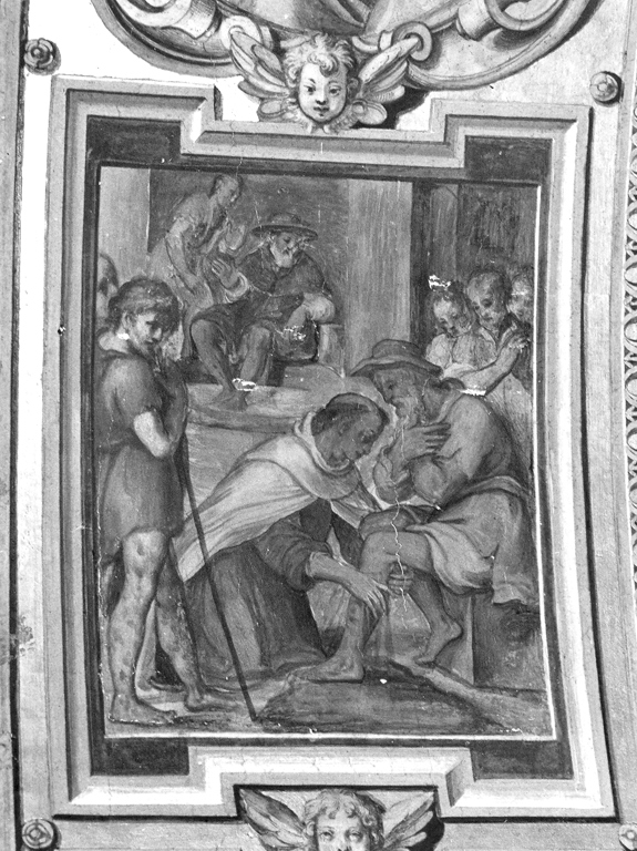 Sant'Angelo guarisce i lebbrosi (dipinto) di Ricci Giovanni Battista (scuola) (sec. XVII)