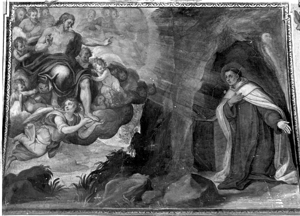 visione di Sant'Angelo nel deserto (dipinto) di Ricci Giovanni Battista (sec. XVII)