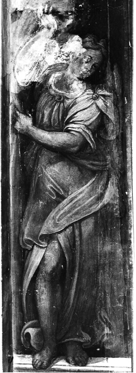 angelo reggicortina (dipinto) di Ricci Giovanni Battista (sec. XVII)