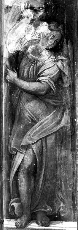 angelo reggicortina (dipinto) di Ricci Giovanni Battista (sec. XVII)