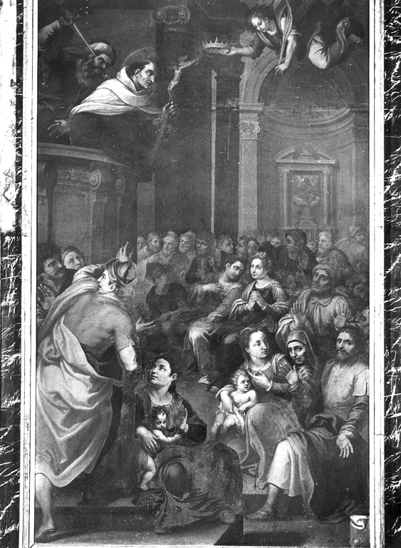 uccisione di Sant'Angelo (pala d'altare) di Ricci Giovanni Battista (sec. XVII)